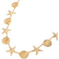 Starfish and Shell Metal Waist Chain Adjustable Beach Body Belt Ocean Style Waist Jewelry