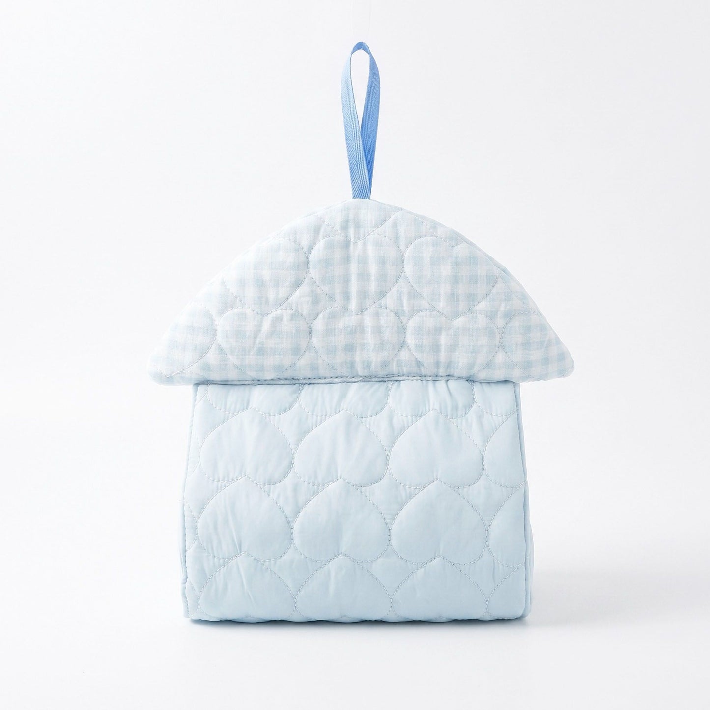 Quilted Hanging Tissue Holder with Heart Stitching