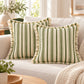 Striped Fringe Decorative Throw Pillow Cover Set of 2