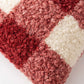 Plush Boucle Gingham Checkered Decorative Throw Pillow Cover for Cozy Home Decor 17.7 x 17.7in