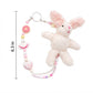 Cute Cartoon Animal Beaded Keychain Plush Toy Bag Charm Set