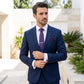 Men's Rose Floral Tie Gift Set with Matching Pocket Square Cufflinks and Silver Tie Clip