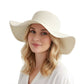 Floppy Straw Sun Hat Wide Brim Beach Hat Summer UV Protection Packable