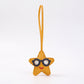 2-Piece Womens Faux Leather Bag Charm with Long Hanging Strap and Layered Detail