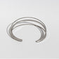 Women's Geometric Layered Cuff Bracelet - Chunky & Chain Mixed Open Bangle for Minimalist Modern Styling