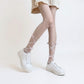 2pcs Women's Sheer Tights with Crisscross Lace Ribbon and Bow Detail at Ankles