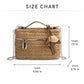 Straw Woven Crossbody Bag with Chain Strap