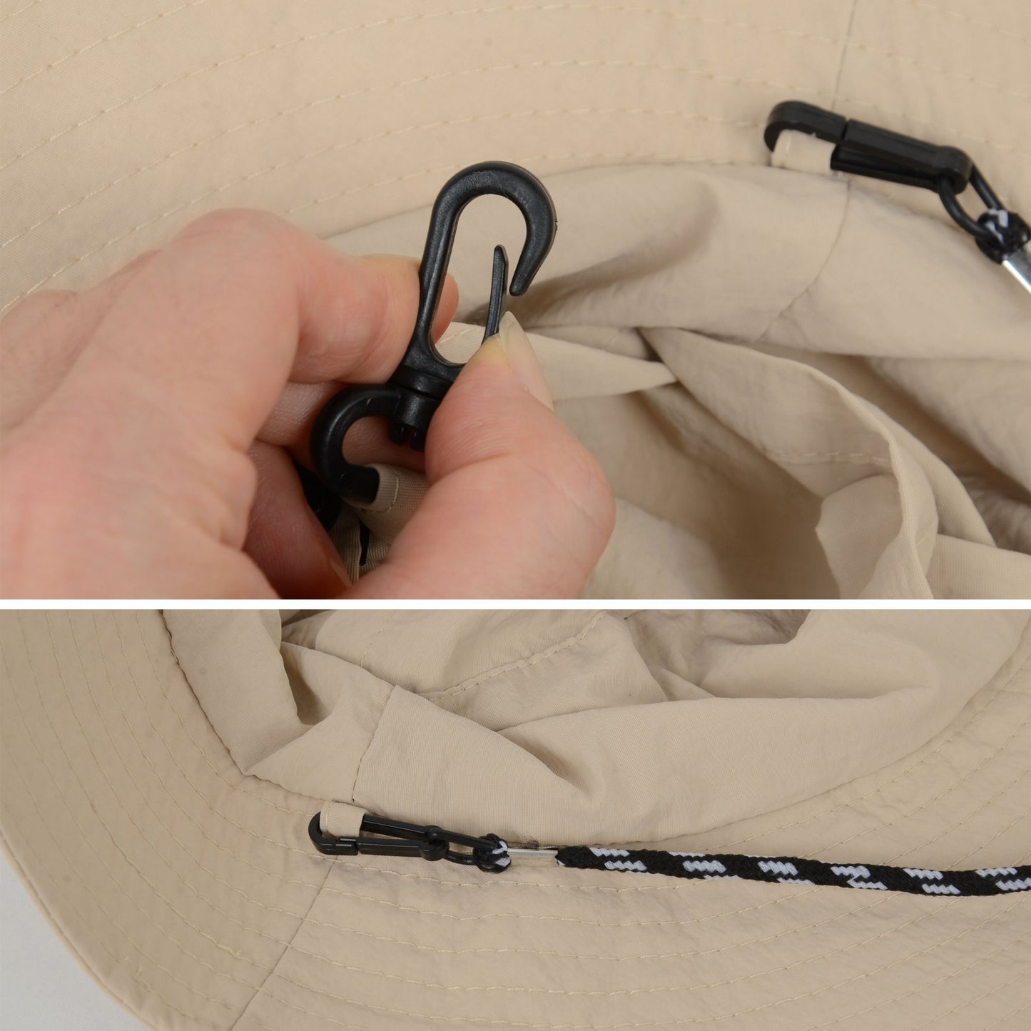 Water-Resistant Packable Bucket Hat with Adjustable Chin Strap Quick-Dry Fabric for Beach Hiking Camping and Outdoor Travel