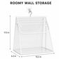 Clear Hanging Wall Storage Bag with Snap Flap Hook Bathroom Organizer