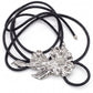 Double Floral Metal Waist Rope Adjustable Floral Body Belt Flower Inspired Waist Jewelry 47.2in