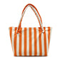 Striped Terry Cloth Tote Bag Roomy Beach and Travel Shoulder Carryall