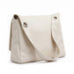 Flap Hobo Bag with Grommet Strap and Wide Shoulder Handle 11.8x9.5x4in