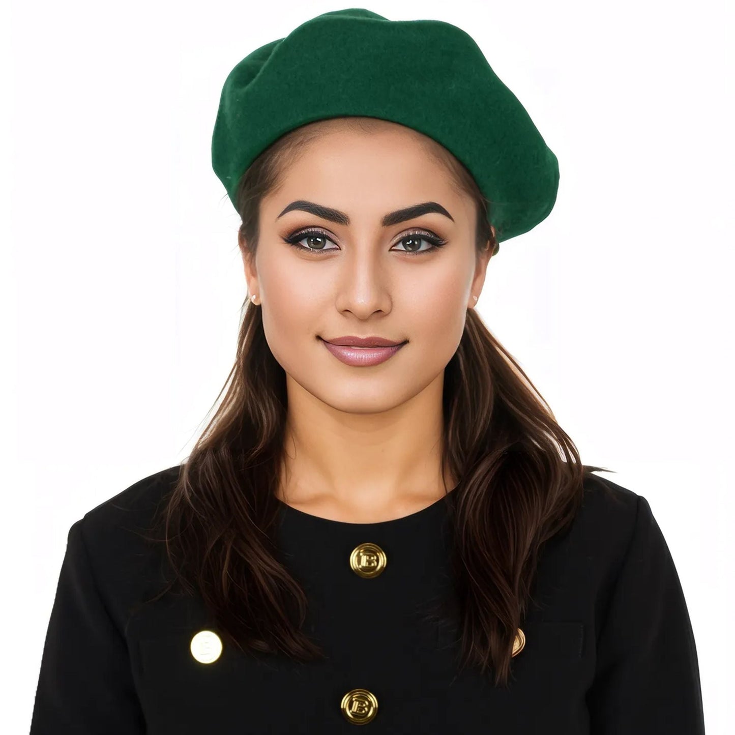 Women's Wool French Beret Hats Solid Color Classic Beanie Fall Winter Cap