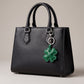 Four-Leaf Clover Bag Charm with Silver Tone Clip