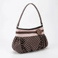 Polka Dot Slouch Shoulder Bag with Oversized Button Accent Pleated Silhouette Retro Inspired Handbag 12x7x0.4 in