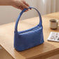 Faux Suede Shoulder Bag with Zipper Closure