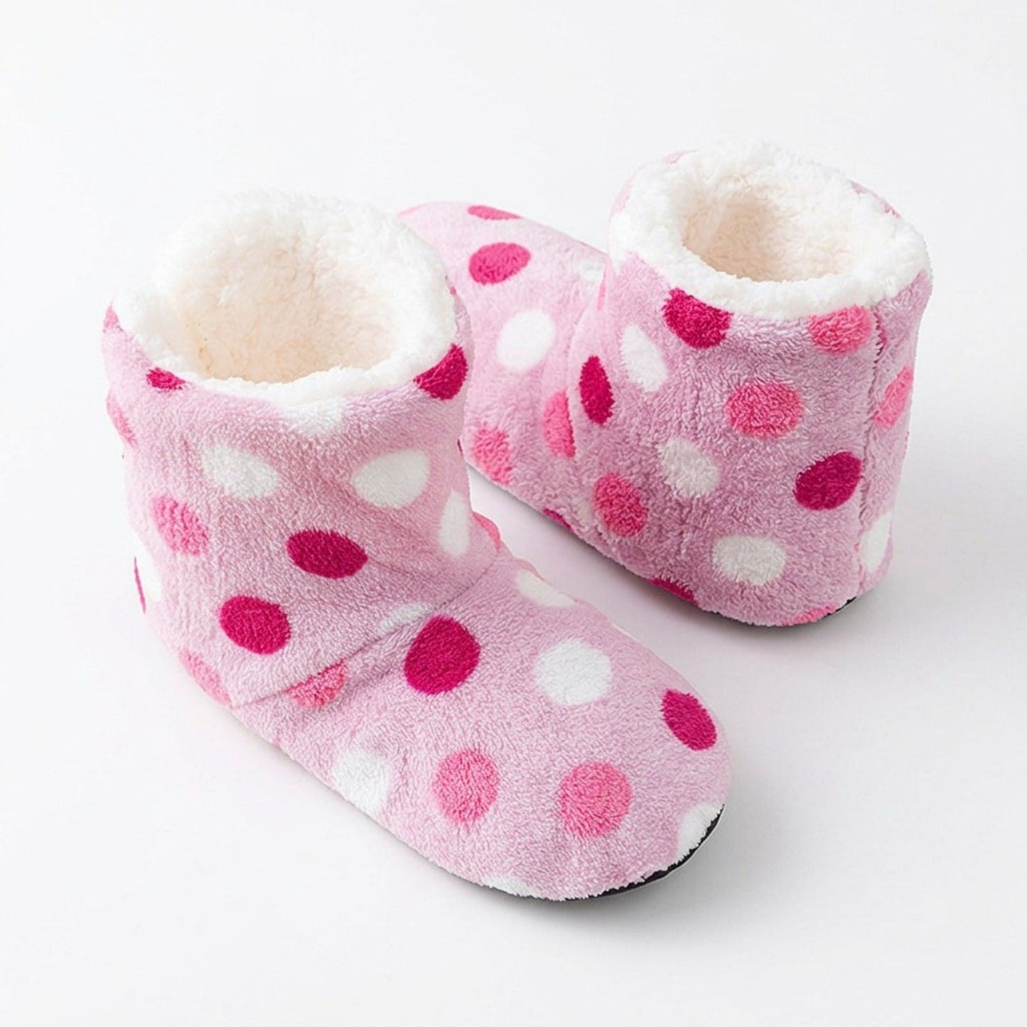 Striped Fuzzy Slipper Boots  US 5-10.5