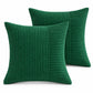 2 Pack Soft Corduroy Throw Pillow Covers 18 x 18 Inch and 12 x 20 Inch