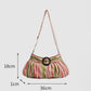 Striped Shoulder Bag for Women, Slouchy Underarm Purse with Adjustable Strap