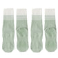 2-Pair Set Gradient Mid-Calf Grip Socks with Soft Seamless Toe and Anti-Slip Bottom for Yoga or Sneakers