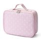 Polka Dot Travel Makeup Case with Dividers and Mirror