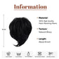 Short Tousled Layered Ponytail Hairpiece with Claw Clip Heat Resistant Synthetic Hair Natural Texture