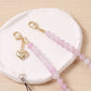 Beaded Phone Wrist Strap with Heart Charm
