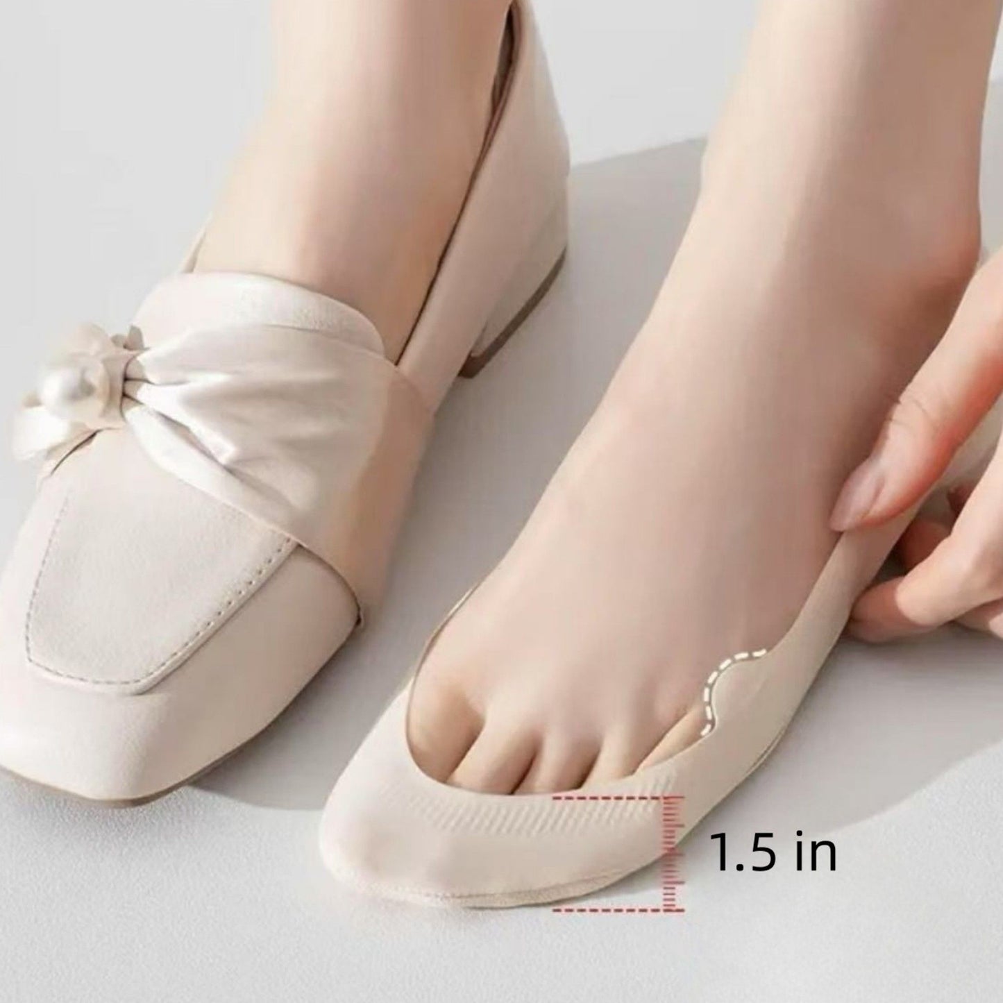 Ultra Low Cut No Show Socks with Anti-Slip Silicone Grip and Seamless Toe Protection 4-Pack