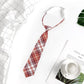 Plaid Pre-Tied Necktie - Stylish Accessory for Casual, Office & School Outfits