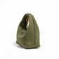 Nylon Mini Hobo Shoulder Bag with Snap Flap Closure and Compact Crescent Silhouette