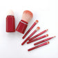 8-Piece Makeup Brush and Sponge Set with Retractable Face Brushes and Travel Storage Case