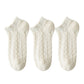 3-Pack Sheer Lace Ice Silk Ankle Socks with Floral Knit Design Lightweight Breathable Style