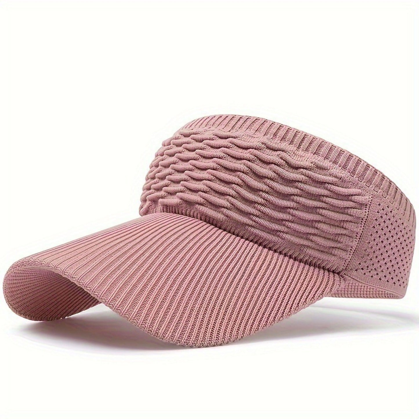 Women's Knit Visor Hat Breathable Stretch Sun Visor Cap Lightweight Athletic Hat