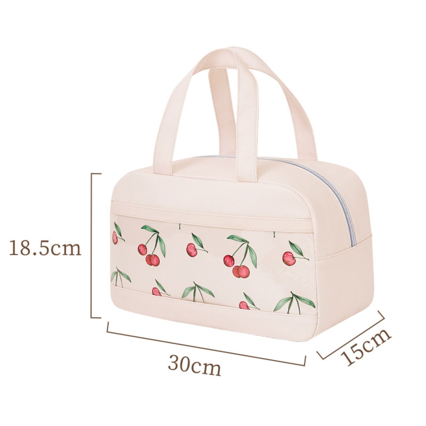 Fruit Print Insulated Lunch Bag Large Capacity Waterproof Lunch Tote for Work School