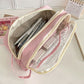 Large Capacity Clear Pencil Case Double Compartment Zipper Pouch with Handle