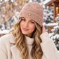 Star Stud Ribbed Knit Beanie Cuffed Winter Hat