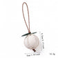 2-Piece Womens Faux Leather Bag Charm with Cord Loop Leaf Accent and Textured Stitch Detail