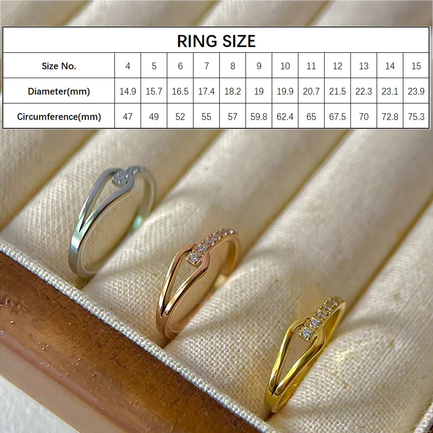 Women's Buckle Statement Ring with Cubic Zirconia - Twisted Band Sparkle Ring for Daily & Dressy Styling