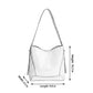 Bucket Shoulder Bag with Adjustable Strap and Interior Zipper Pouch