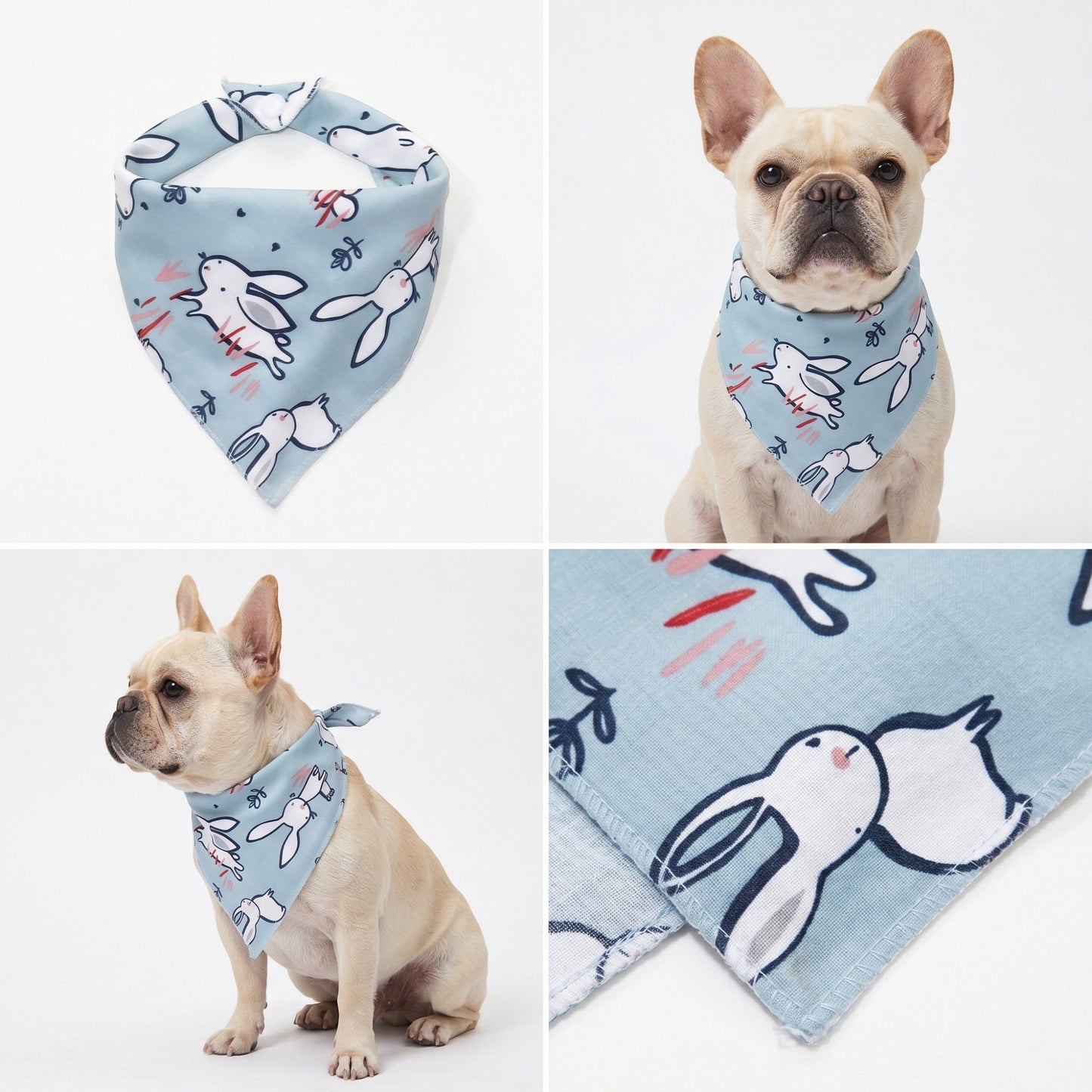 Dog Bandana Scarf Yellow with Black and White Pattern Pet Neck Accessory