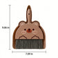 2-Piece Mini Dustpan and Brush Set with Animal Face Design for Tabletop Cleaning