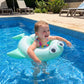 Kids Inflatable Dolphin Pool Ring with 3D Eyes and Tail Fin