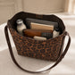 Faux Suede Shoulder Tote Bag with Removable Zip Pouch Adjustable Strap and Magnetic Closure