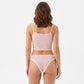 2 Pack Ribbed Lace Trim Thong Underwear