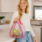 Clear Triangular Lunch Bag with Zipper Closure and Top Handle