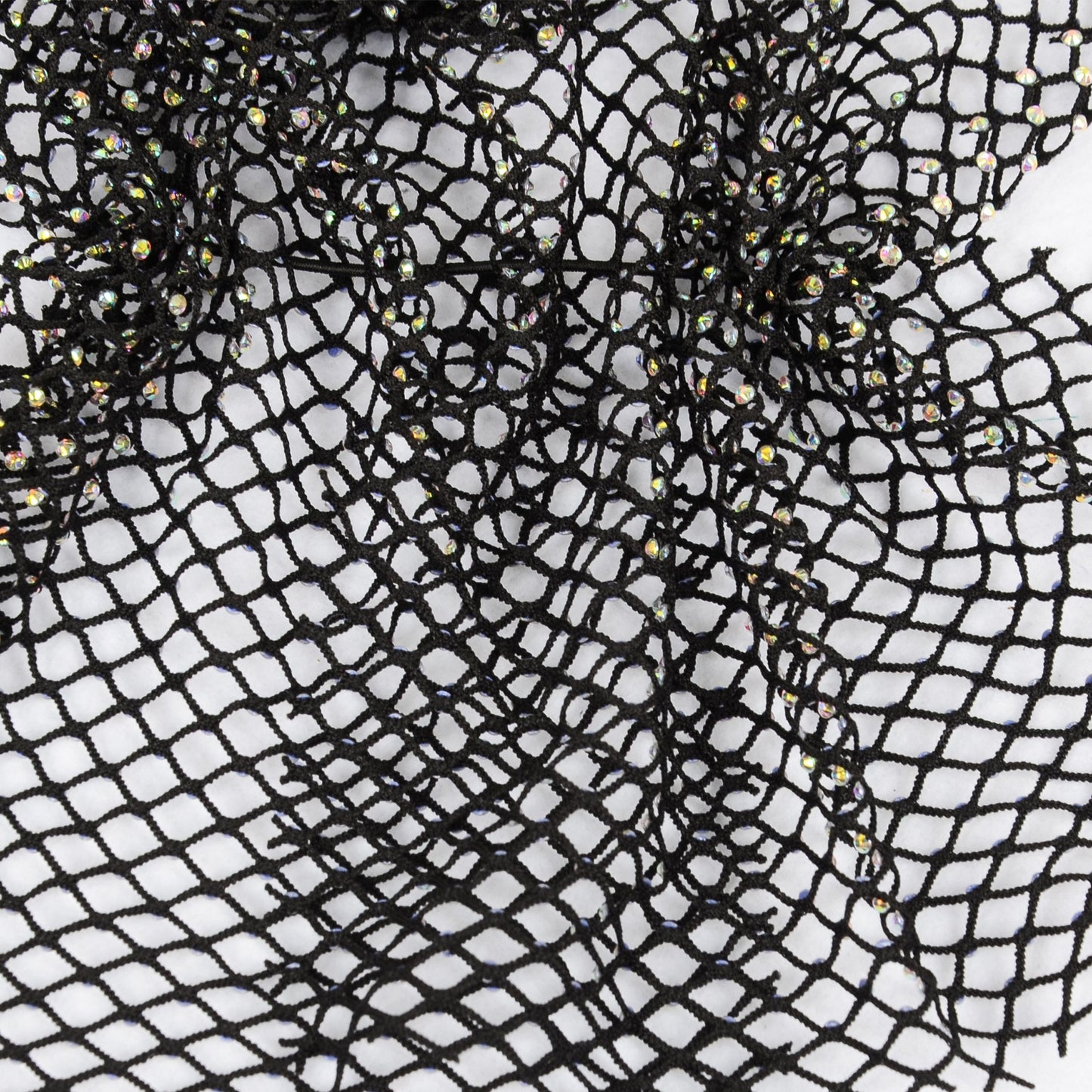 Rhinestone Mesh Head Wrap Sparkle Tie Back Hair Scarf