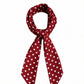 Polka Dot Skinny Neck Scarf with Pointed Ends