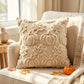 Tufted Pumpkin Decorative Throw Pillow Cover for Fall Home Decor 17.7 x 17.7in
