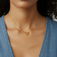 Women's Bow Pendant Necklace with Polished Metal Finish and Minimalist Chain Design for Everyday Feminine Style