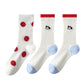Womens Cute Cartoon Embroidered Crew Socks 3-Pair Pack Fun Patterned Cotton Knit Soft and Stretchy Casual Style